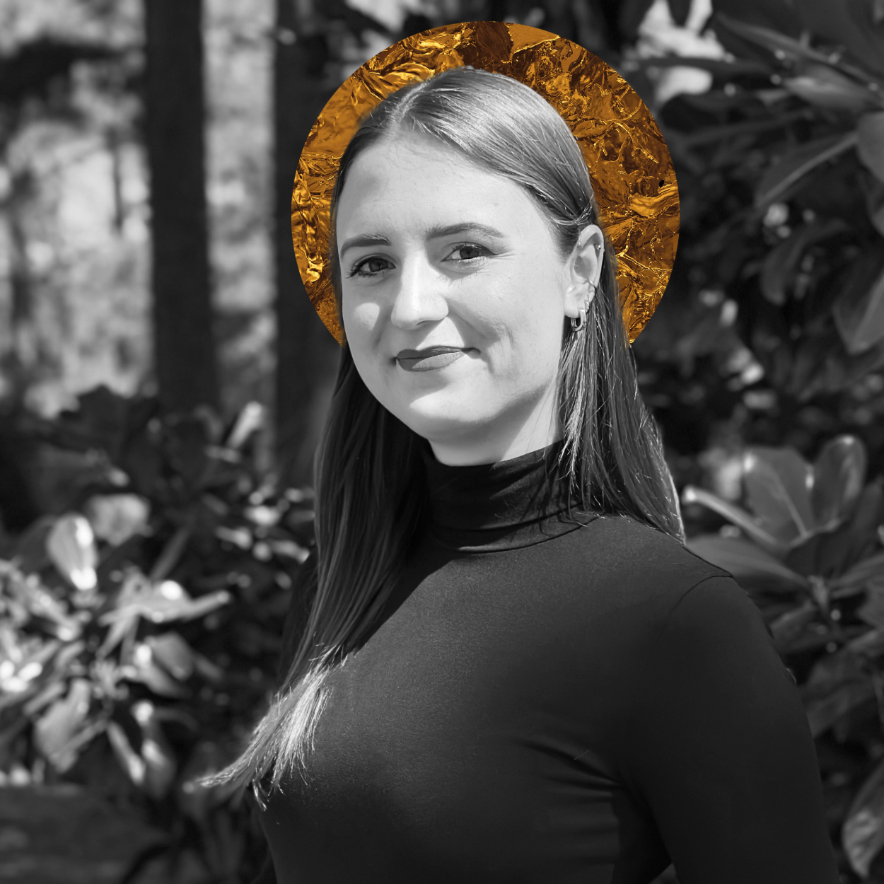 A depiction of St. Morissa Young, Editor of Strange Hymnal